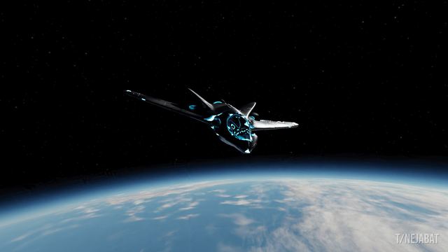 Night Fury space plane 3D concept