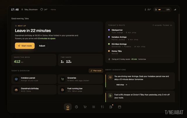 Atlas Companion App UI design